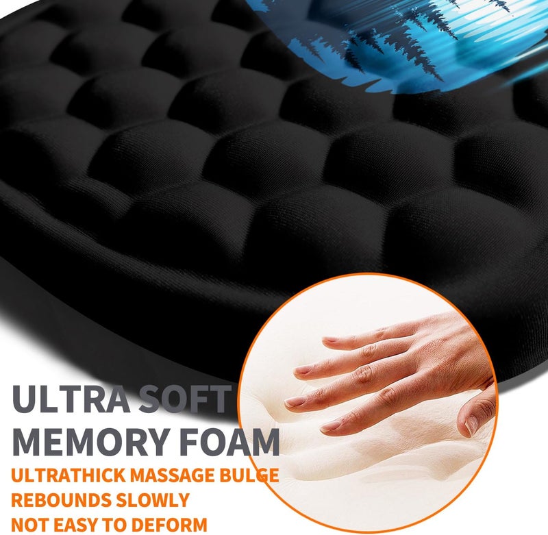Armanza Ergonomic Joint Wrist Support Mouse Pad with Memory Foam Cushion Massage Bump, Carpal Tunnel Pain Relief Mousepad Slope Design for Wrist Rest, 11.8x7.9 in, Guitar - Image 3